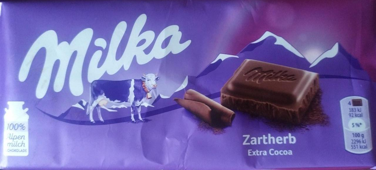 Zdjęcia - Milka Zartherb Czekolada Gorzka