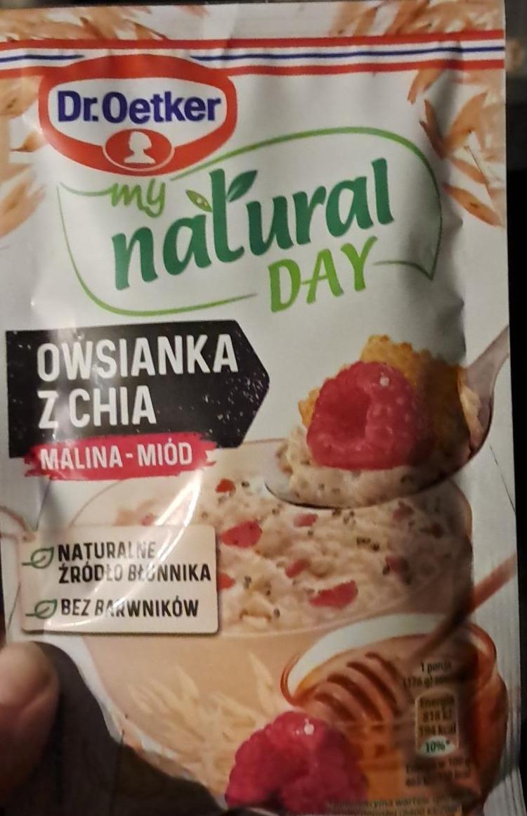 Zdjęcia - Owsianka z chia Malina Miód My natural Day Dr.Oetker