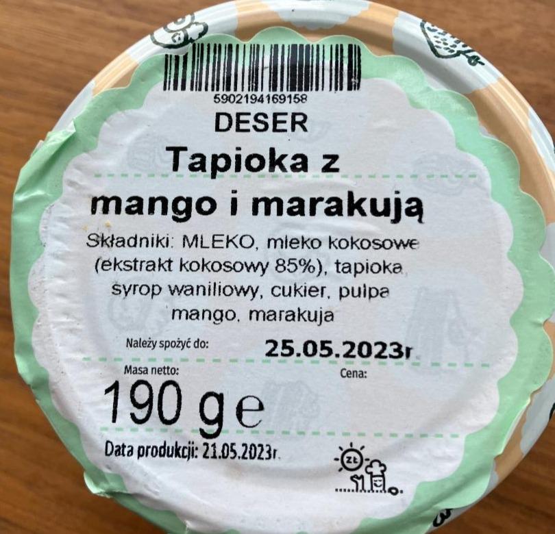 Zdjęcia - tapioka z mango i marakują ślimak