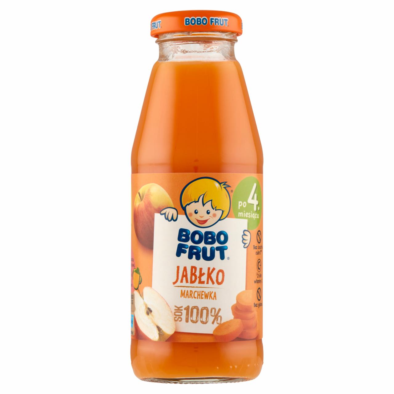 Zdjęcia - Bobo Frut Sok 100% jabłko marchewka po 4. miesiącu 300 ml