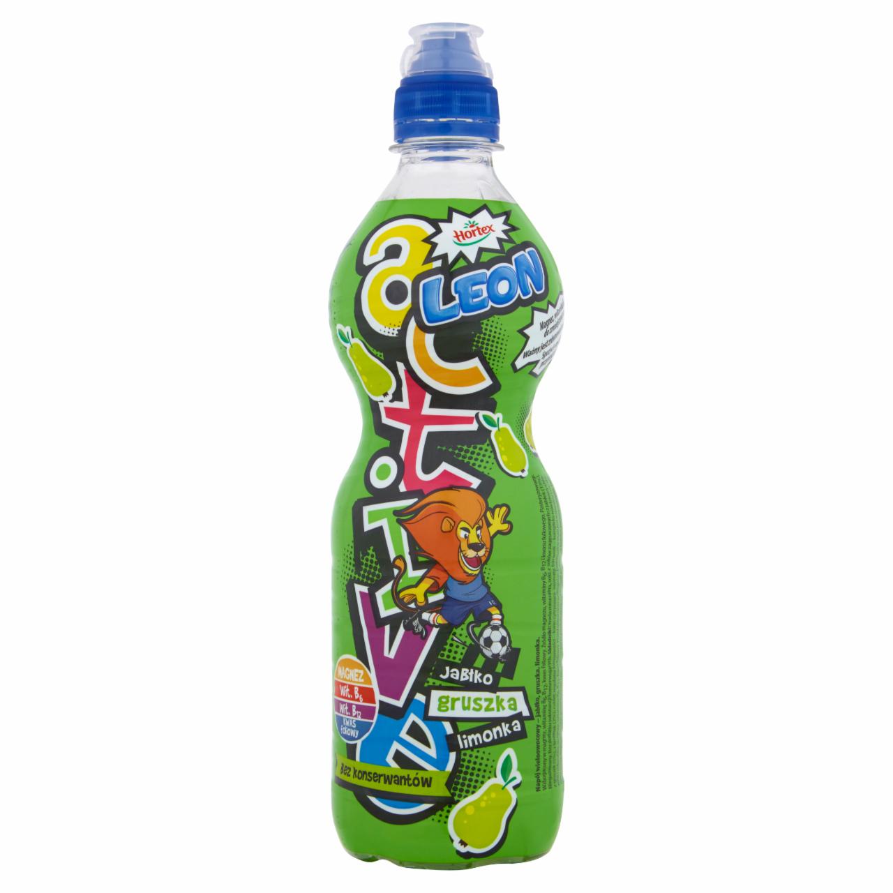 Zdjęcia - Hortex Leon Active jabłko gruszka limonka Napój 500 ml