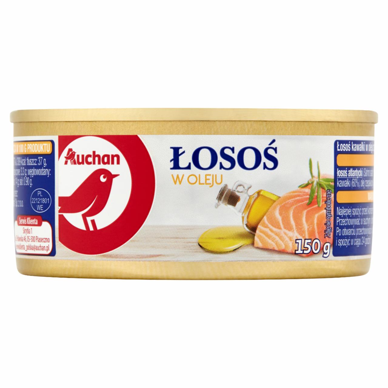 Zdjęcia - Auchan Łosoś w oleju 150 g