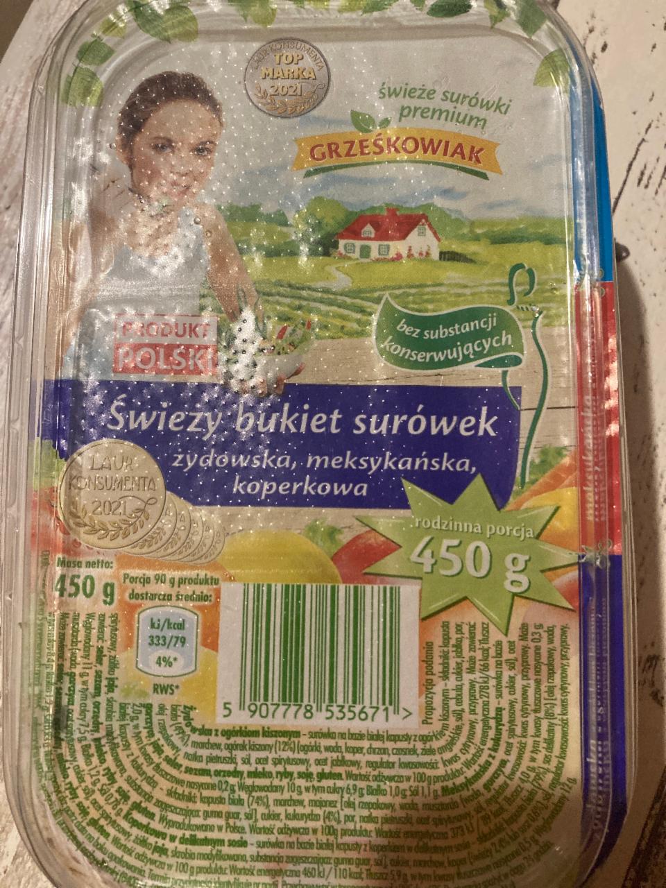 Zdjęcia - Świeży bukiet surówek żydowska meksykańska koperkowa Grześkowiak