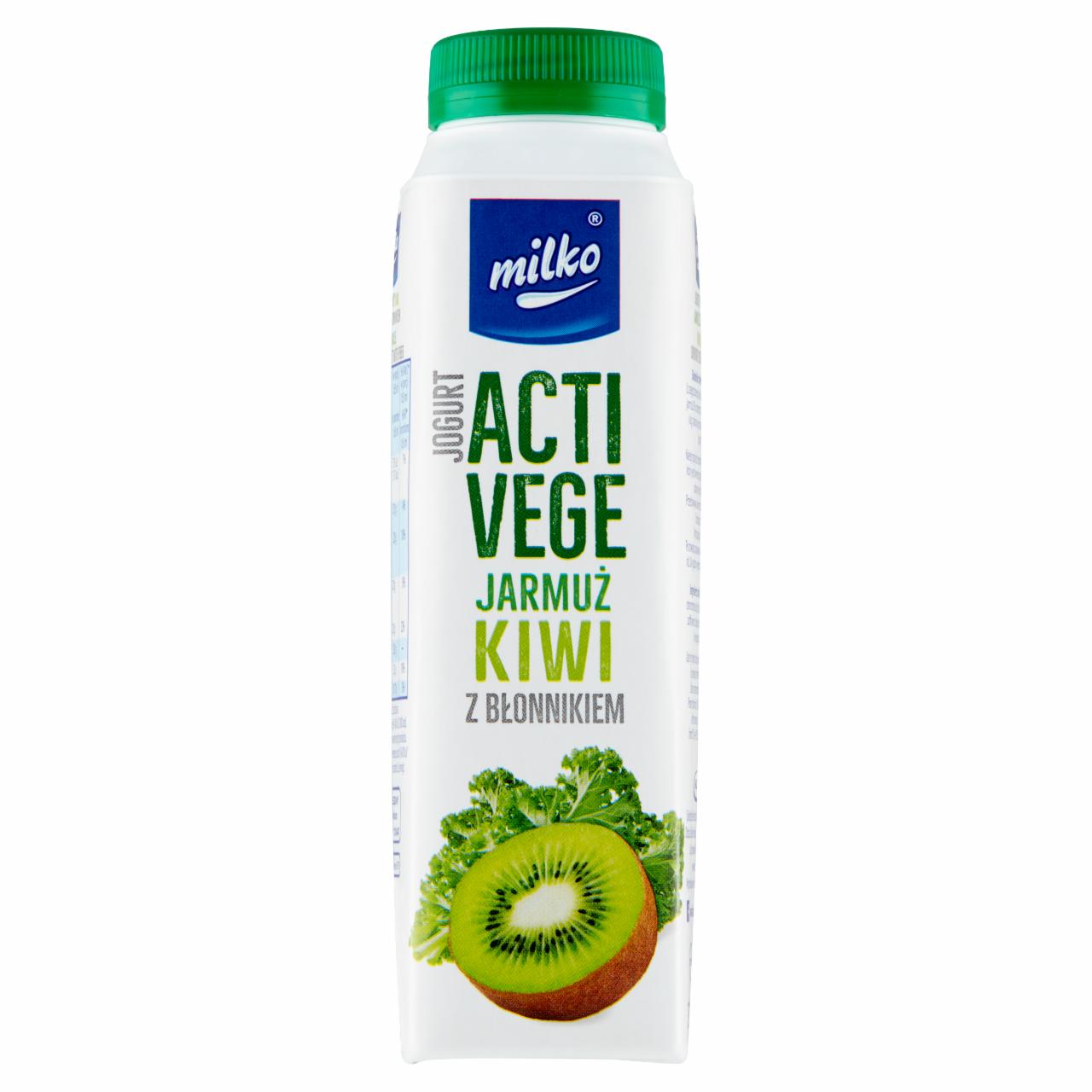 Zdjęcia - Milko Acti Vege Jogurt jarmuż kiwi z błonnikiem 330 ml