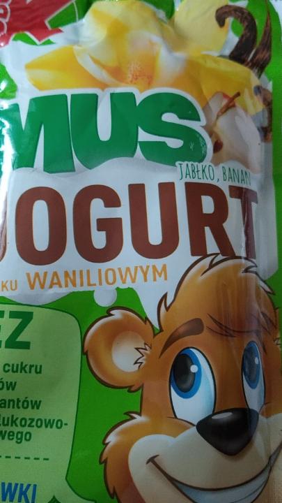 Zdjęcia - Mus jabłko banan jogurt o smaku waniliowym Kubuś