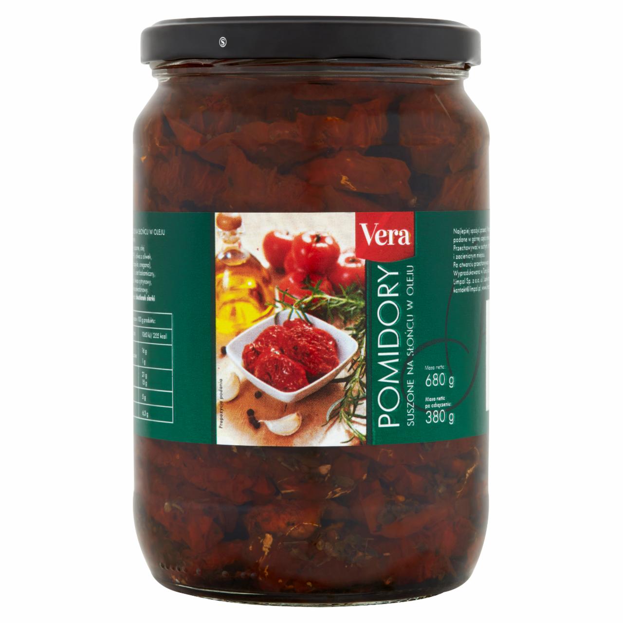 Zdjęcia - Vera Pomidory suszone na słońcu w oleju 680 g