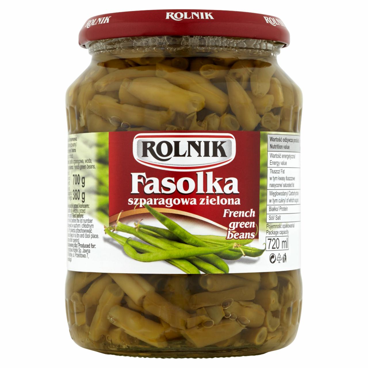 Zdjęcia - Rolnik Fasolka szparagowa zielona 680 g