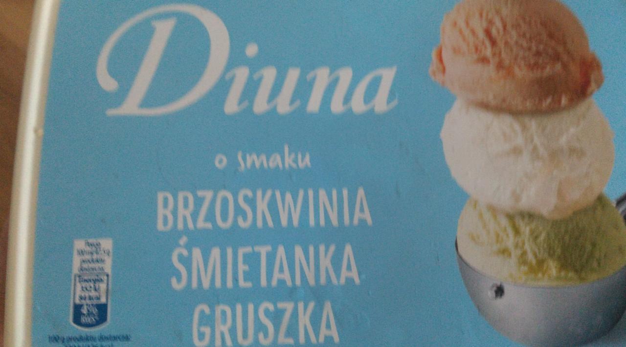 Zdjęcia - Lody o smaku brzoskwinia śmietanka gruszka Diuna