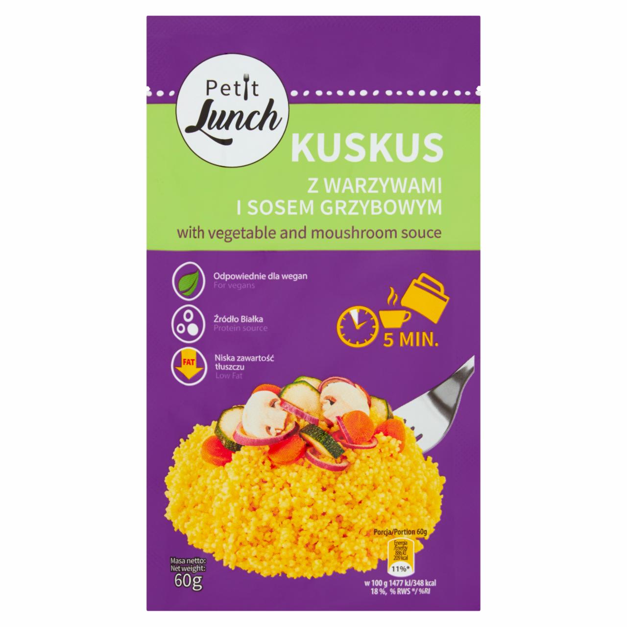 Zdjęcia - Petit Lunch Kuskus z warzywami i sosem grzybowym 60 g