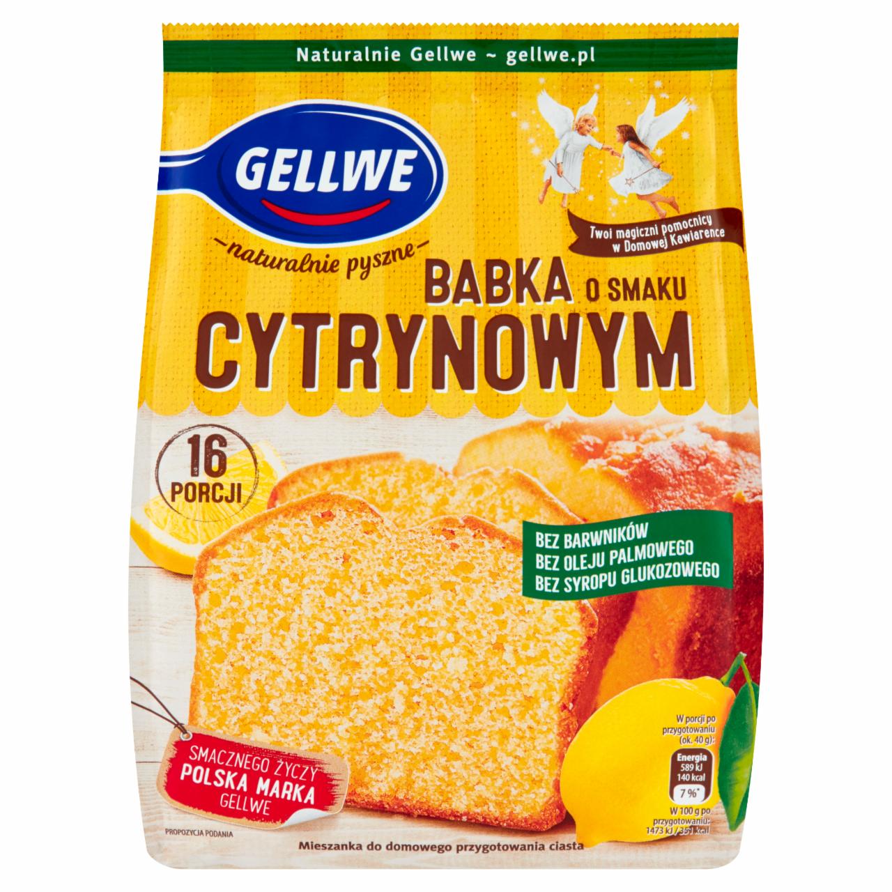 Zdjęcia - Gellwe Babka o smaku cytrynowym mieszanka do domowego przygotowania ciasta 375 g