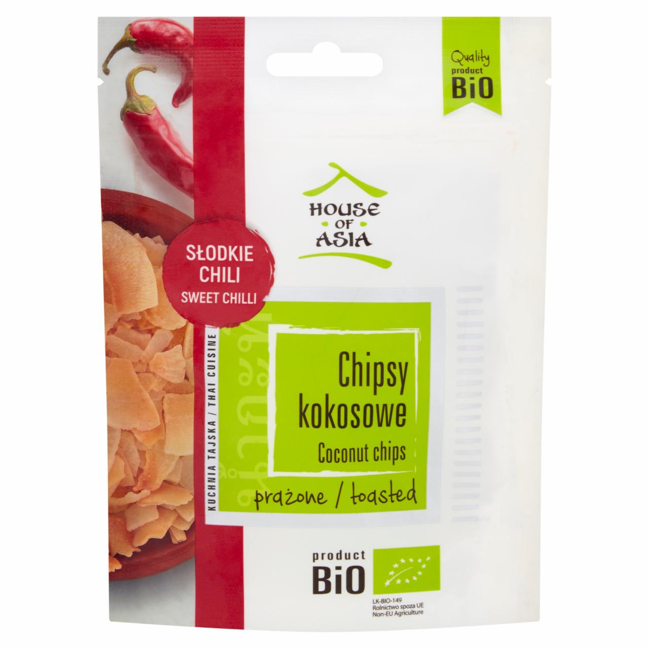 Zdjęcia - House of Asia Bio chipsy kokosowe prażone słodkie chili 40 g