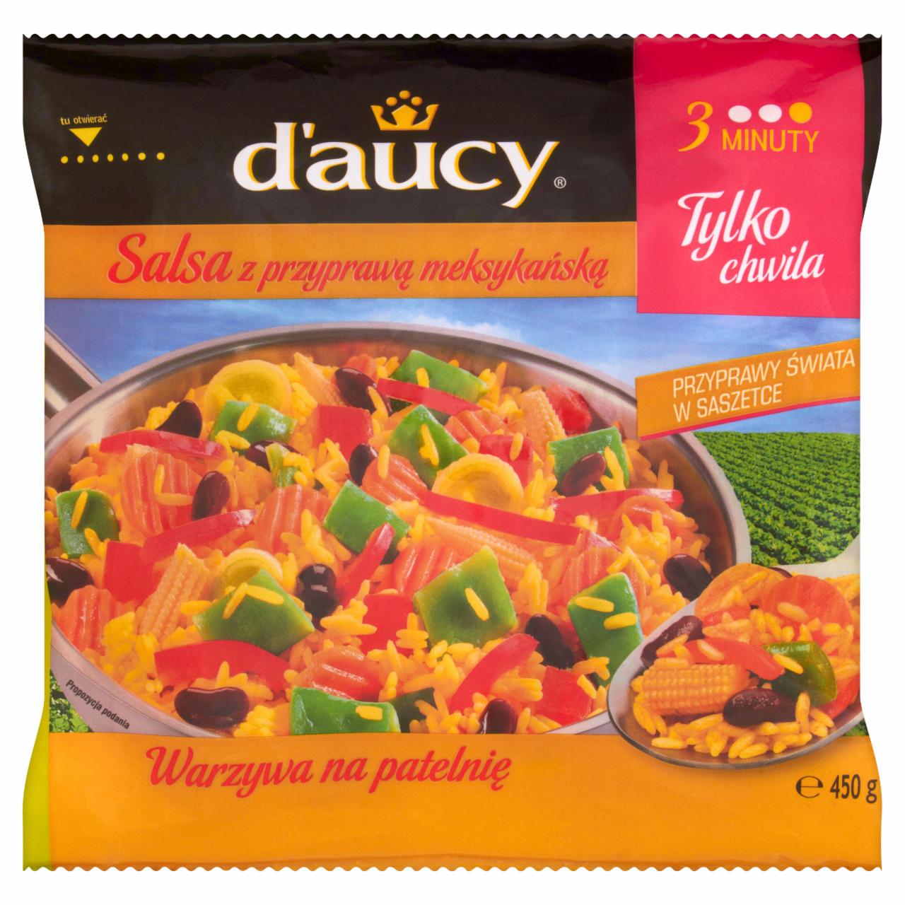 Zdjęcia - d'aucy 3 Minuty Tylko chwila Warzywa na patelnię Salsa z przyprawą meksykańską 450 g