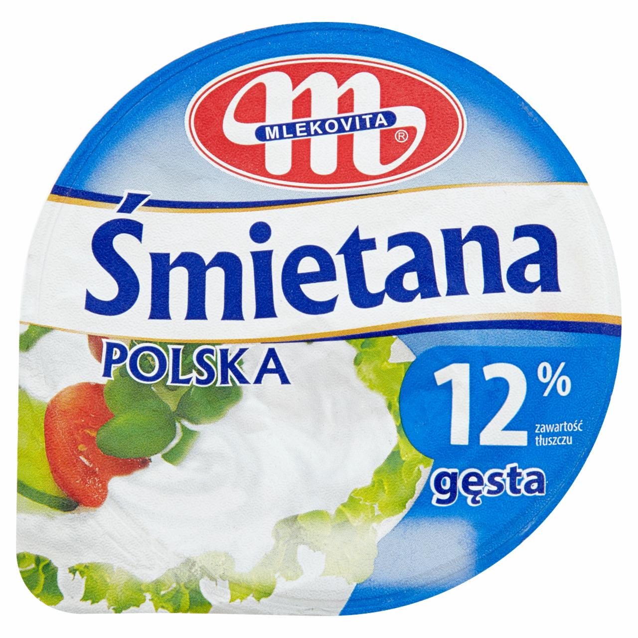 Zdjęcia - Mlekovita Śmietana Polska gęsta 12% 200 g