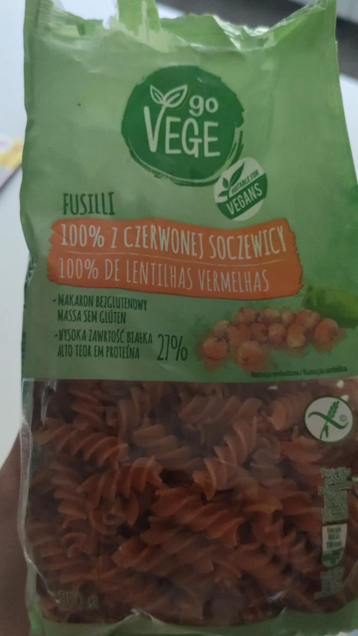 Zdjęcia - makaron fusilli z czerwonej soczewicy go vege