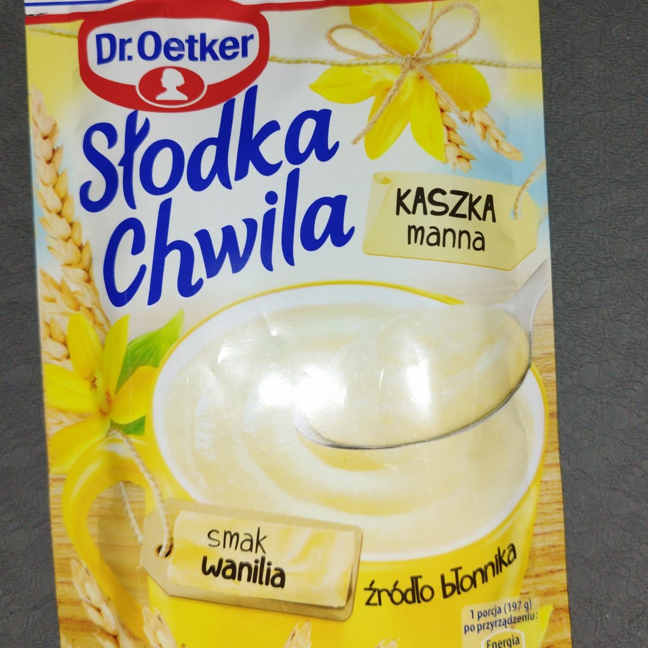 Zdjęcia - Słodka Chwila Kaszka manna smak wanilia Dr.Oetker