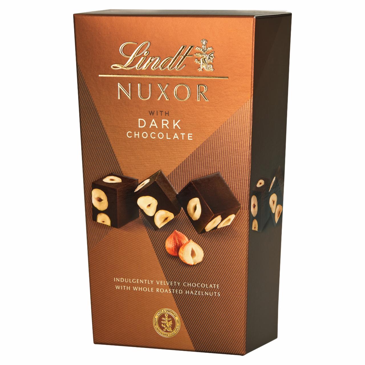 Zdjęcia - Lindt Nuxor Praliny z czekolady ciemnej Gianduja z całymi orzechami laskowymi 150 g