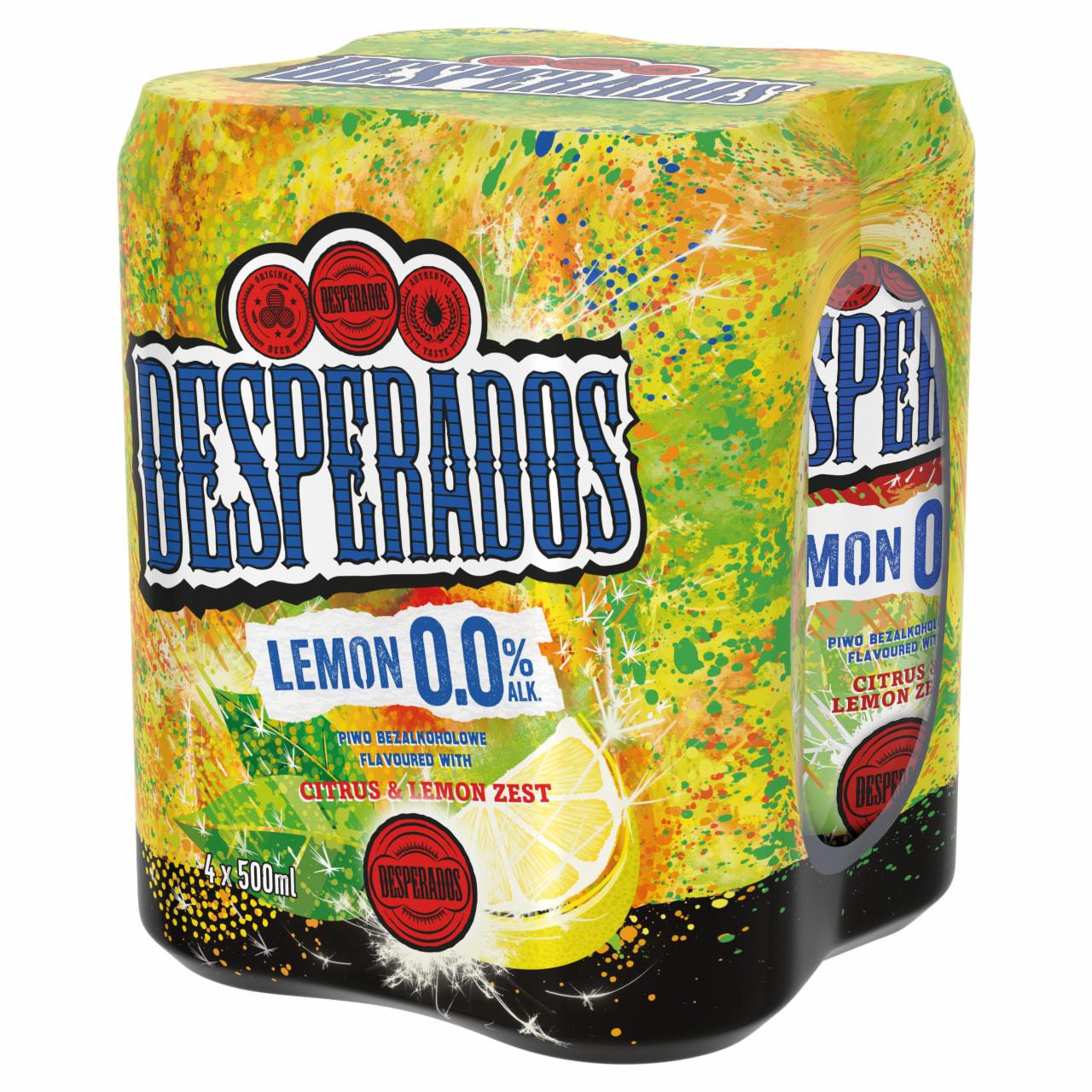 Zdjęcia - Desperados Citrus & Lemon Zest Piwo bezalkoholowe 4 x 500 ml