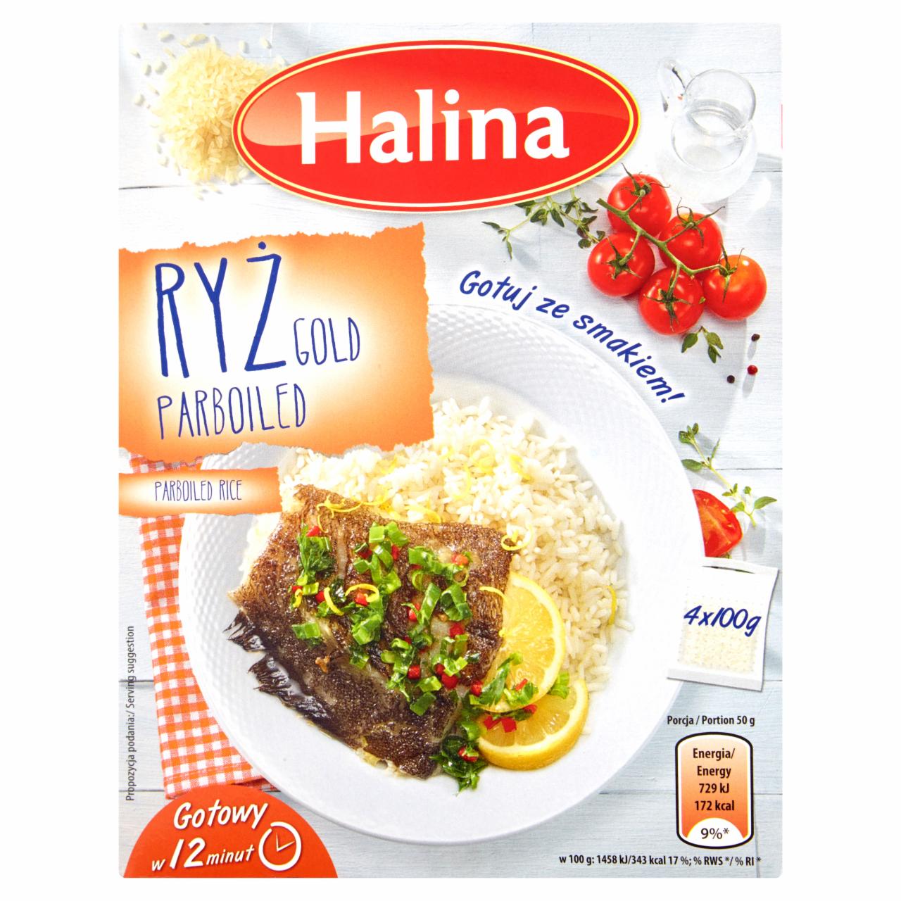 Zdjęcia - Halina Ryż Gold Parboiled 400 g (4 x 100 g)