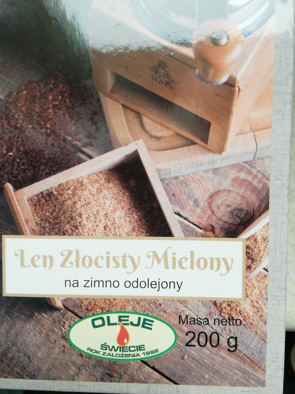 Zdjęcia - Len złocisty mielony na zimno odolejony 200 g oleje świecie