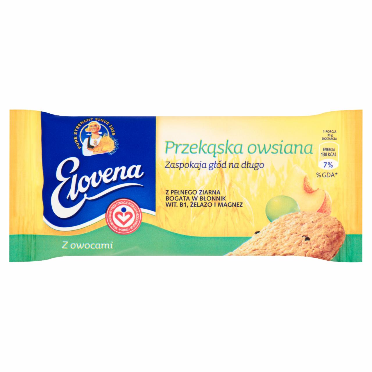 Zdjęcia - Elovena Przekąska owsiana z owocami 30 g