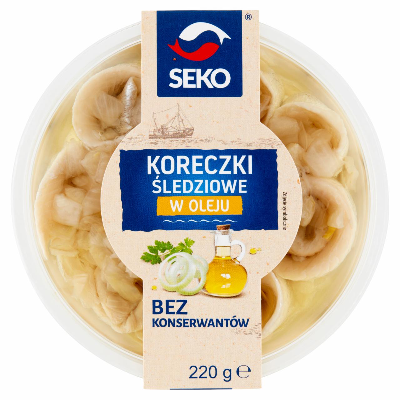 Zdjęcia - SEKO Koreczki śledziowe w oleju 220 g