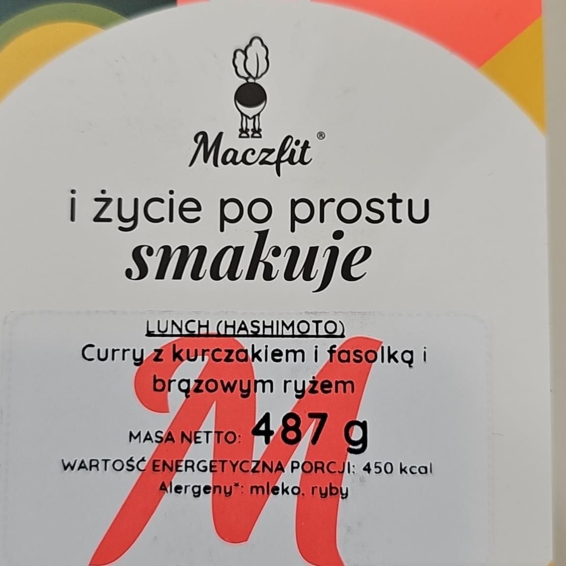 Zdjęcia - Curry z kurczakiem i fasolką i brązowym ryżem Maczfit