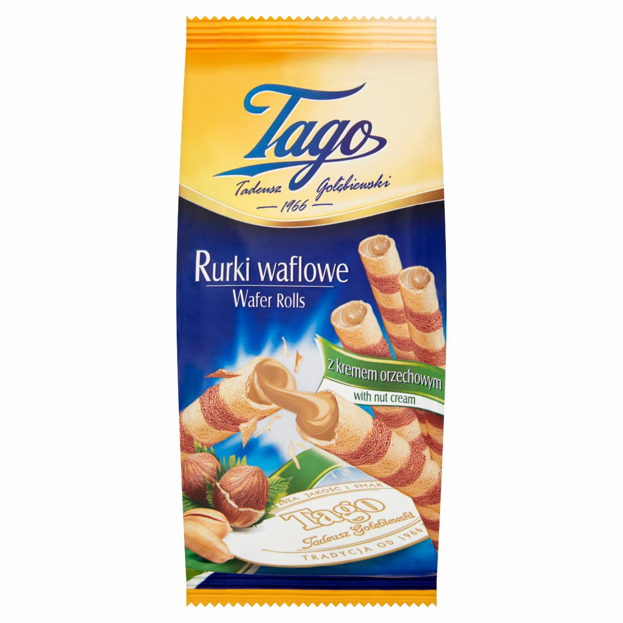 Zdjęcia - Tago Rurki waflowe z kremem orzechowym 160 g