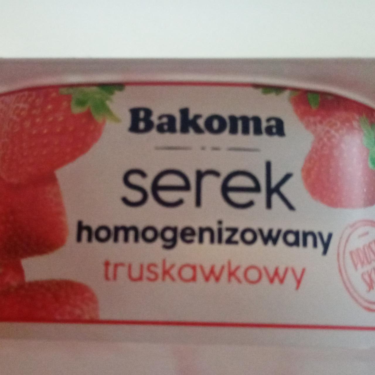 Zdjęcia - Serek homogenizowany truskawkowy Bakoma