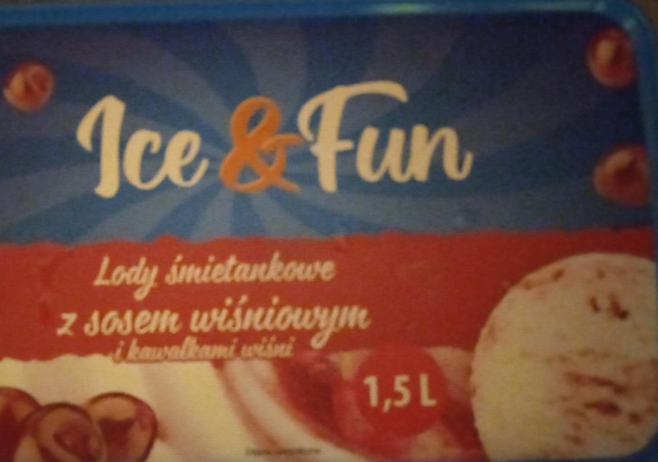 Zdjęcia - Lody o smaku śmietankowym z zapisem wiśniowym Ice & fun