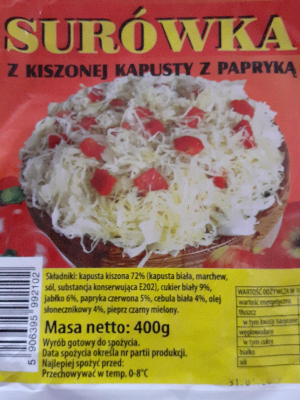 Zdjęcia - Surówka z kiszonej kapusty z papryką Megawita