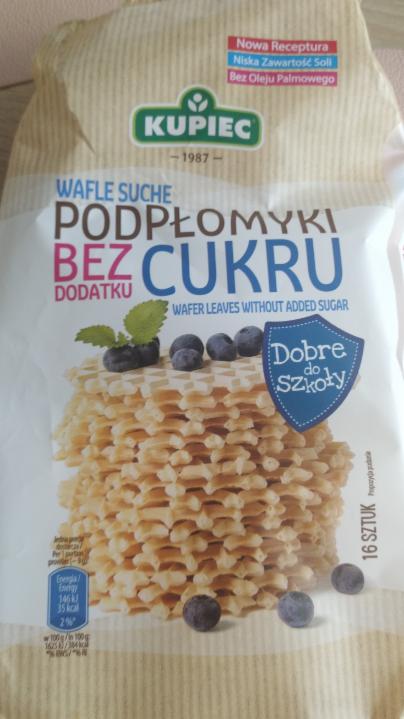 Zdjęcia - Kupiec Wafle suche podpłomyki bez dodatku cukru 145 g (16 sztuk)