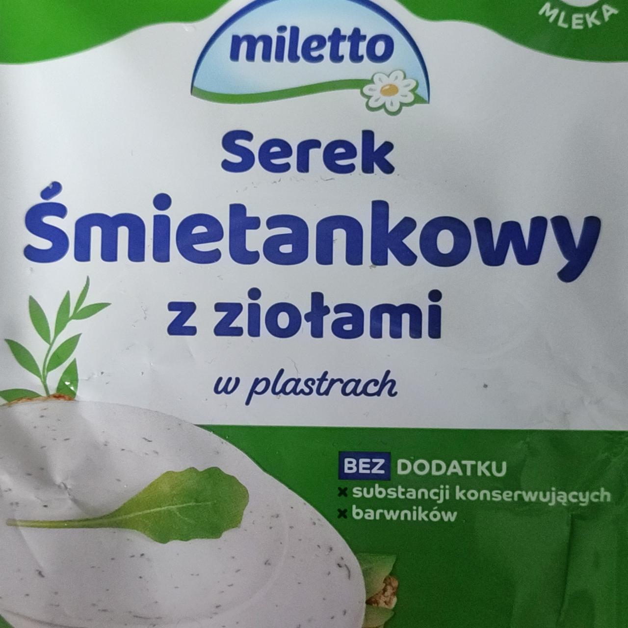 Zdjęcia - Serek śmietankowy z ziołami w plastrach Miletto