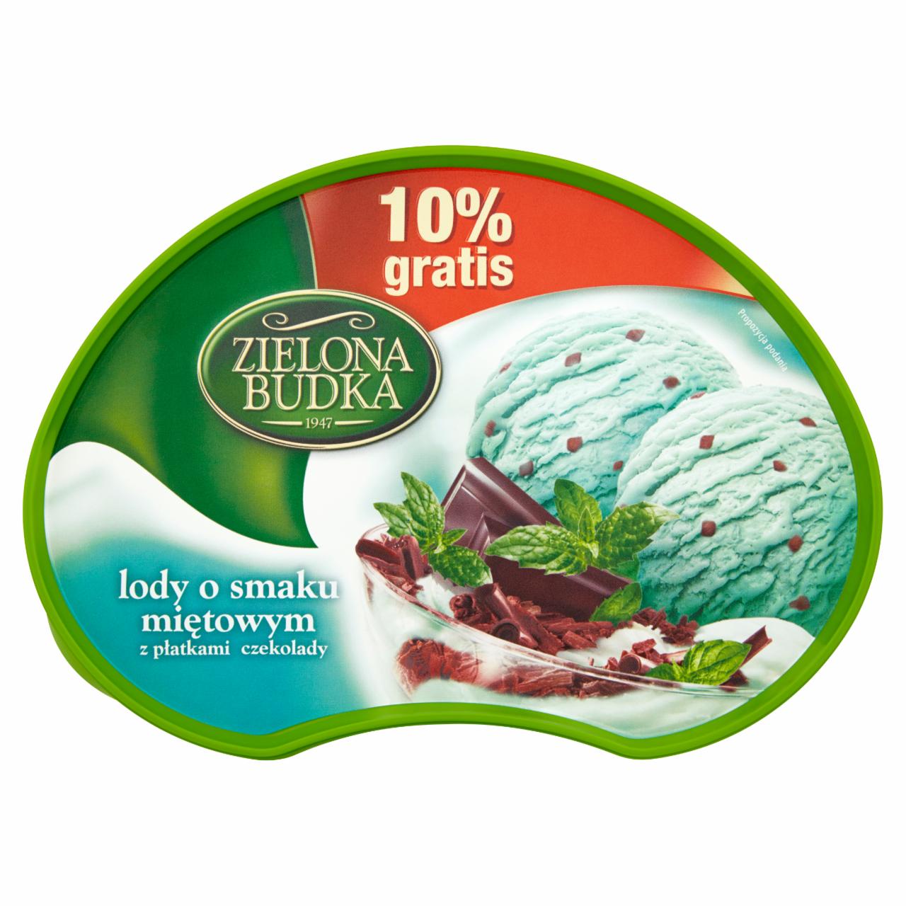 Zdjęcia - Zielona Budka Lody o smaku miętowym z płatkami czekolady 1100 ml