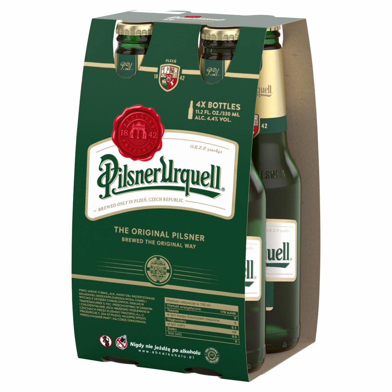 Zdjęcia - Pilsner Urquell Piwo jasne 4 x 0,33 l