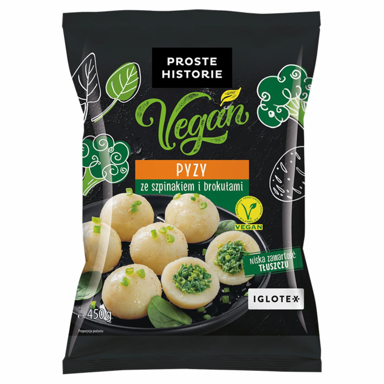 Zdjęcia - Proste Historie Vegan Pyzy ze szpinakiem i brokułami 450 g