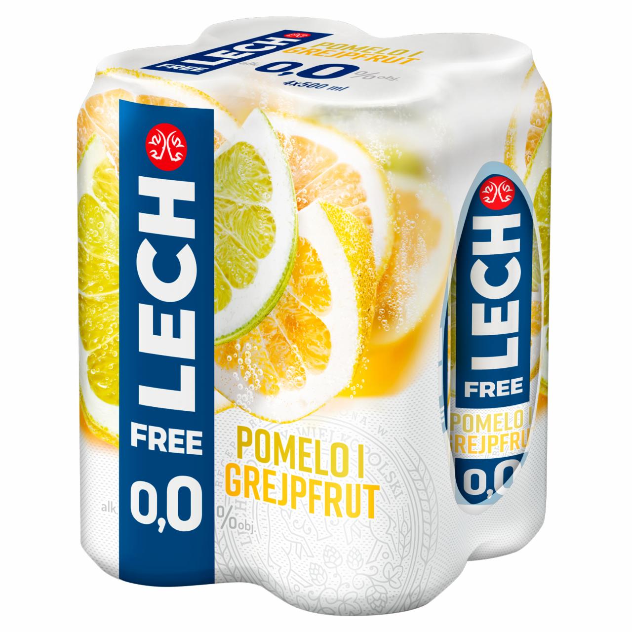 Zdjęcia - Lech Free Piwo bezalkoholowe pomelo i grejpfrut 4 x 500 ml