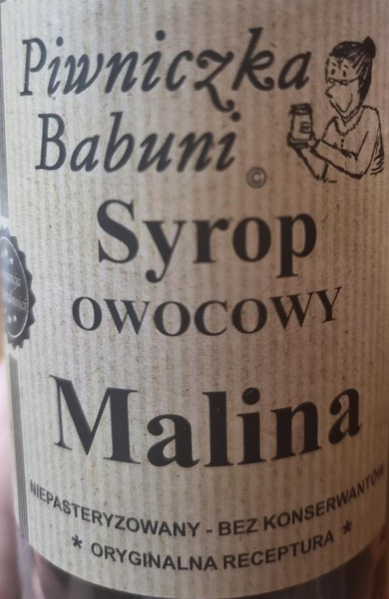 Zdjęcia - Syrop owocowy malina Piwniczka Babuni