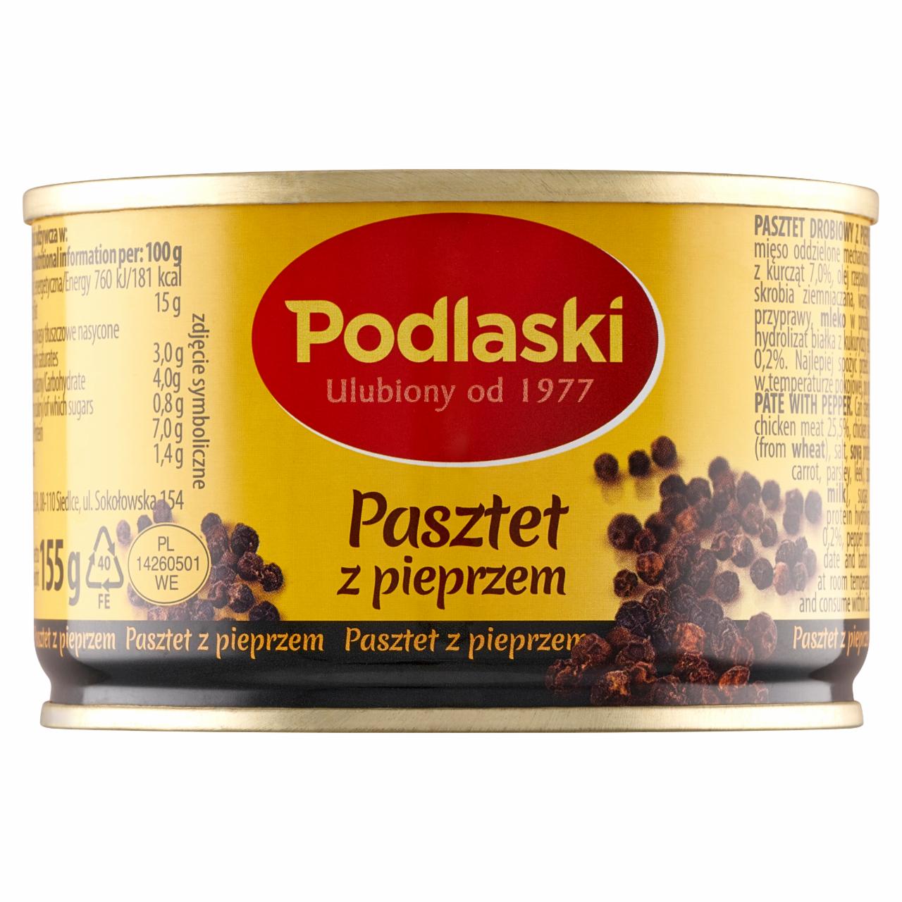 Zdjęcia - Podlaski Pasztet z pieprzem 155 g