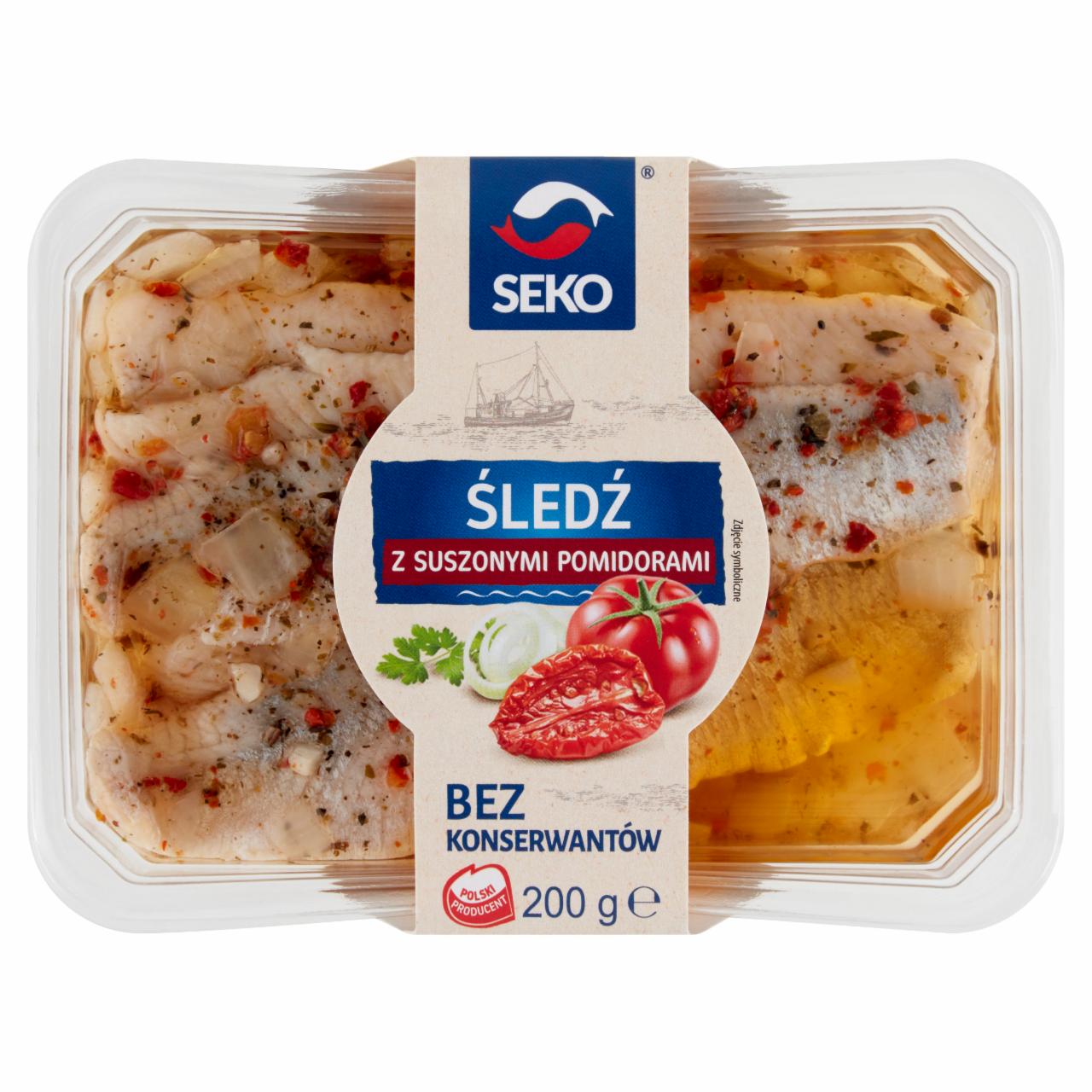 Zdjęcia - Seko Śledź z suszonymi pomidorami 200 g