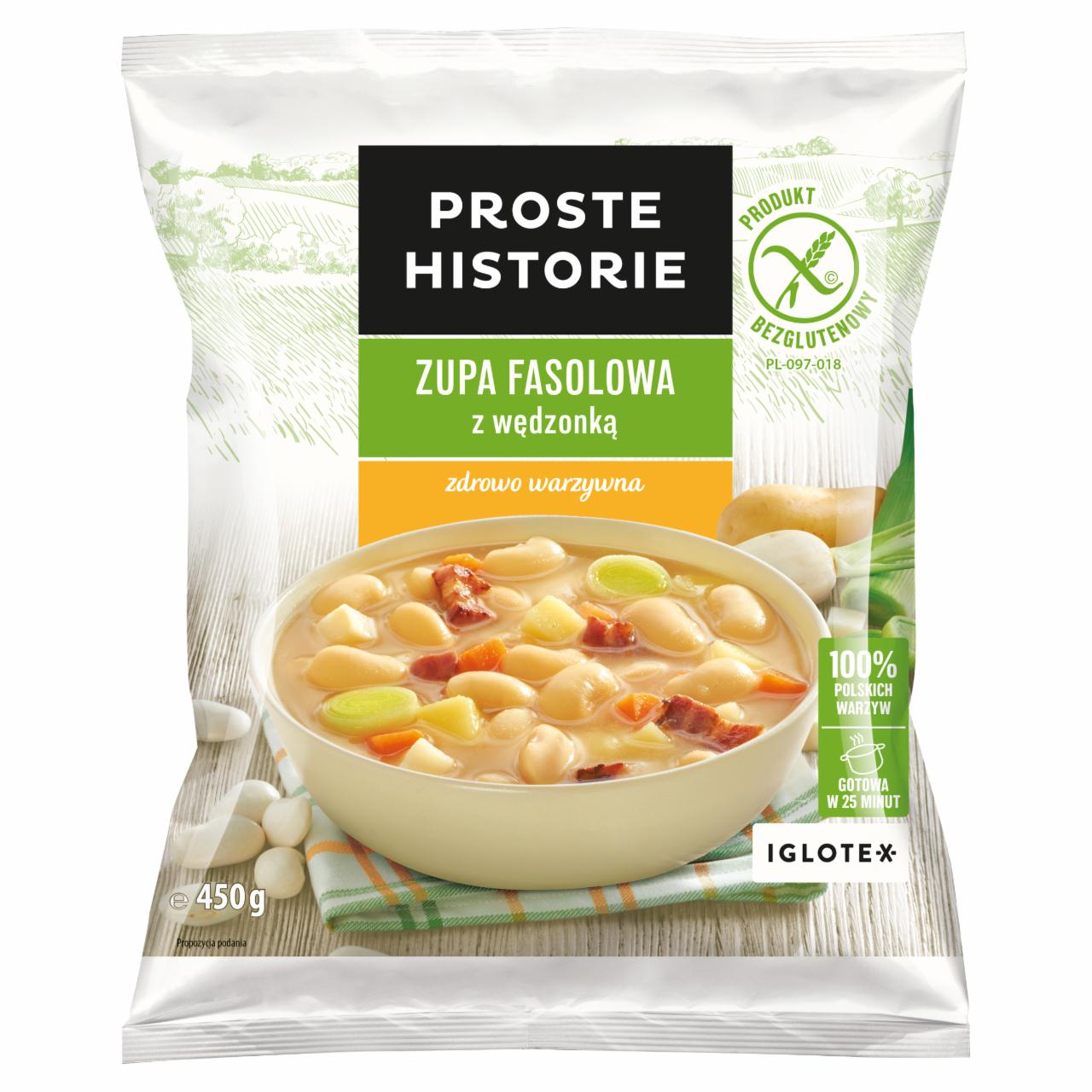 Zdjęcia - Proste Historie Zupa fasolowa z wędzonką 450 g