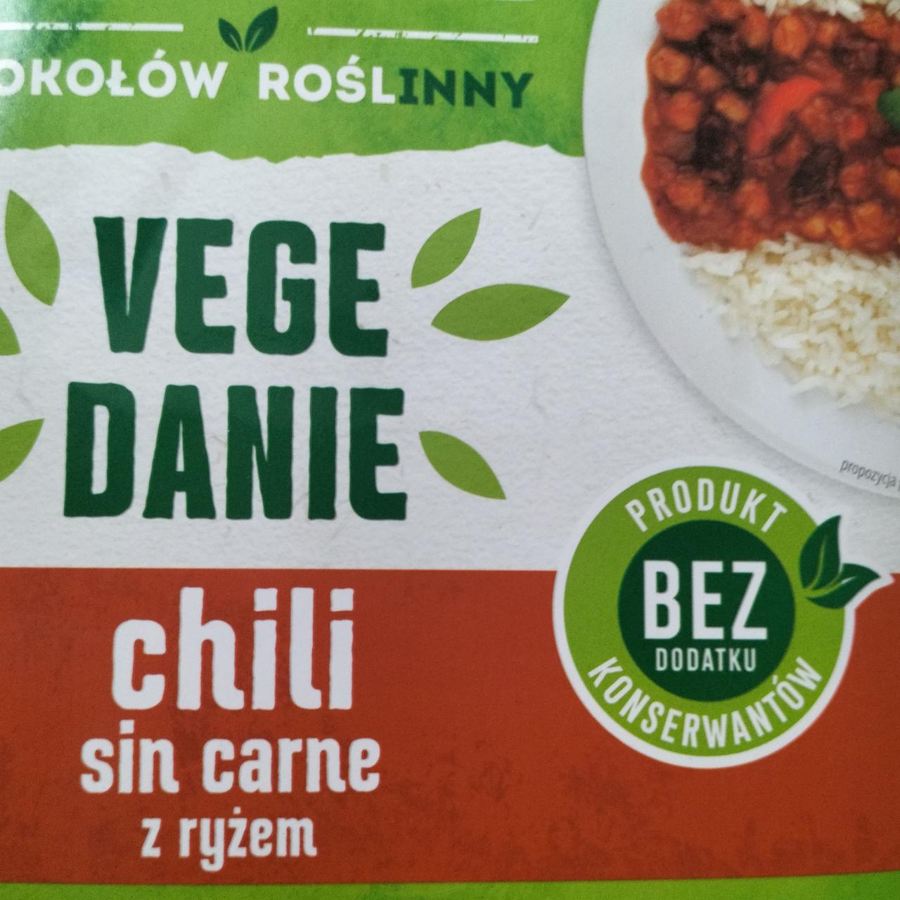 Zdjęcia - Vege danie Chili sin carne z ryżem Sokołów Roślinny