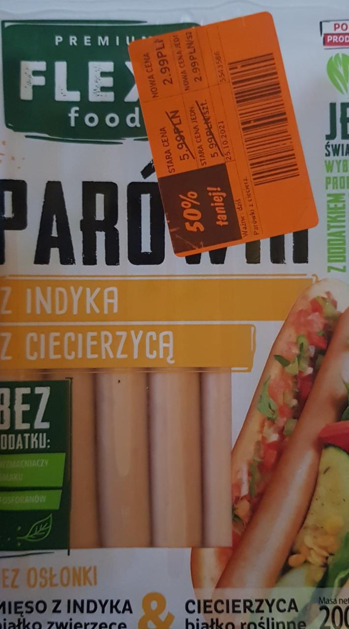 Zdjęcia - Parówki z Indyka z Ciecierzycą Flex Food