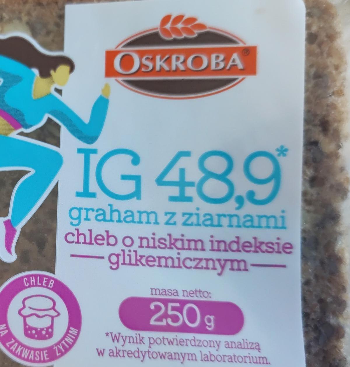 Zdjęcia - GRaham z ziarnami IG48,9 Chleb o niskim indeksie glikemicznym Oskroba