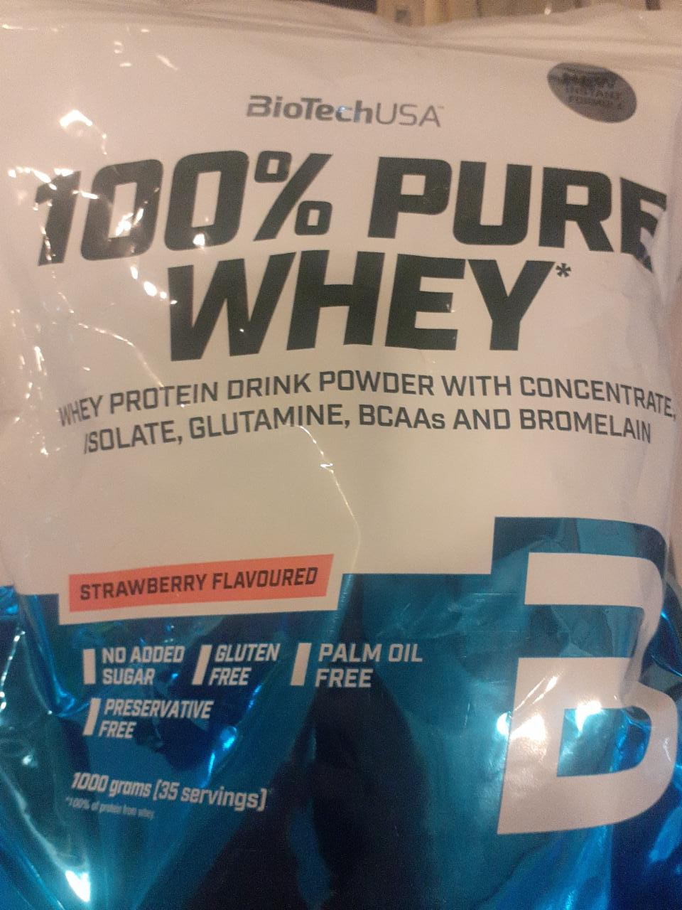 Zdjęcia - Biotech 100% Pure Whey strawberry