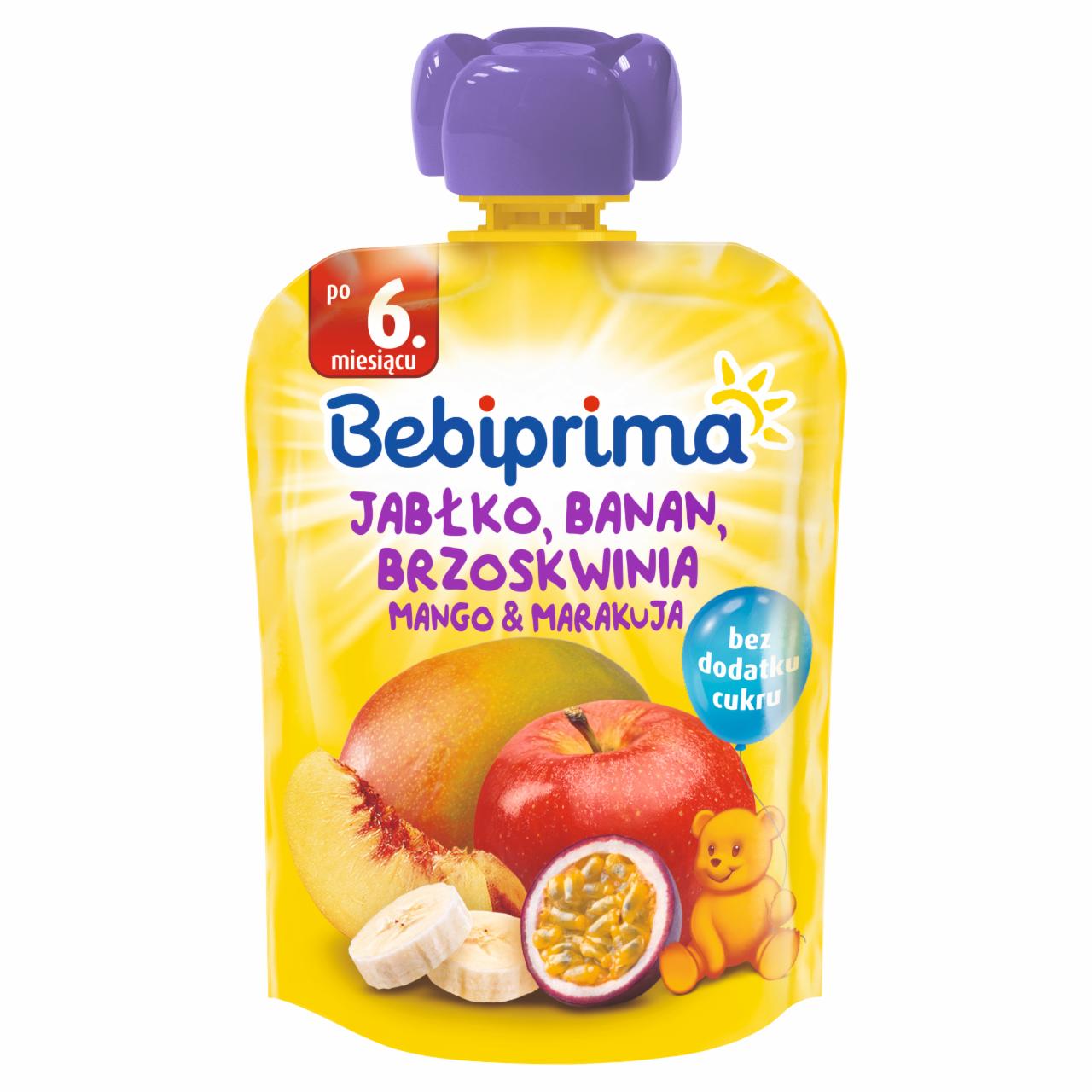 Zdjęcia - Bebiprima Mus owocowy po 6. miesiącu jabłko banan brzoskwinia mango & marakuja 90 g