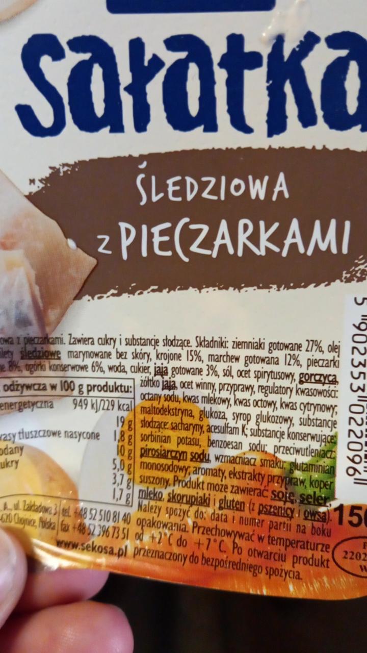 Zdjęcia - SEKO Sałatka śledziowa z pieczarkami 150 g