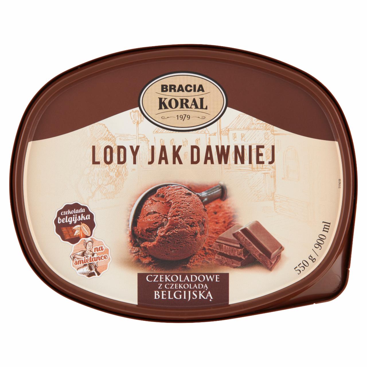 Zdjęcia - Bracia Koral Jak dawniej Lody czekoladowe czekolada belgijska 900 ml