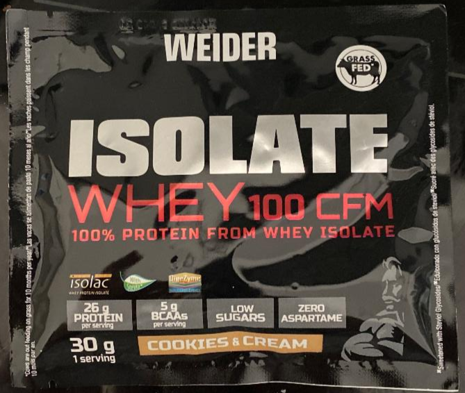 Zdjęcia - Isolate Whey 100 CFM protein cookies and cream Weider