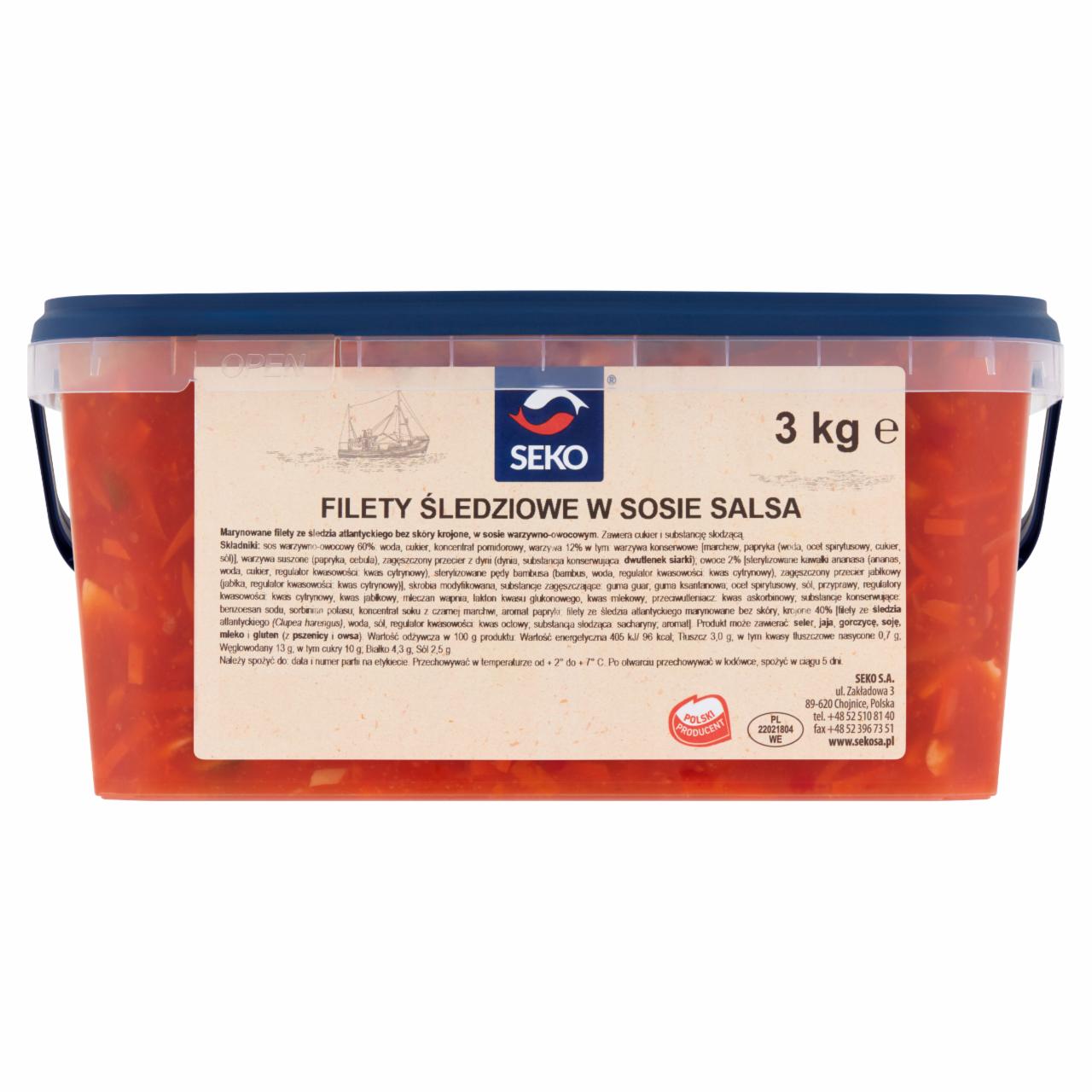 Zdjęcia - Seko Filety śledziowe w sosie salsa 3 kg