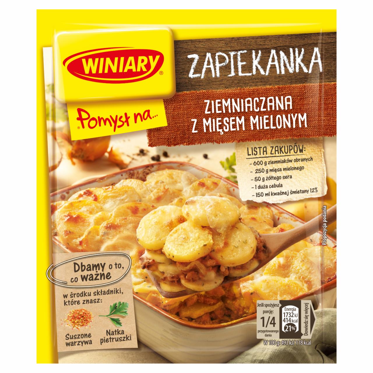 Zdjęcia - Winiary Pomysł na.... Zapiekanka ziemniaczana z mięsem mielonym 42 g